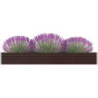 Berkfield Home Garden Raised Bed Galvanised Steel 320x40x45 cm Brown | Size: 320 x 40 x 45 cm