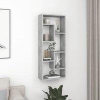 Berkfield Home Wall Shelf Concrete Grey 36x16x90 cm Engineered Wood | Size: 36 x 16 x 90 cm