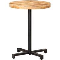 Berkfield Home Bistro Table Round 60x75 cm Rough Mango Wood in Brown | Size: 60x75 cm