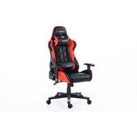 GTForce Pro GT Reclining Sports Racing Office Desk Faux Leather Gaming Chair in Red