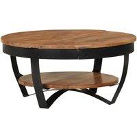 Berkfield Home Coffee Table 65x65x32 cm Solid Acacia Wood in Brown | Size: 65 x 65 x 32 cm