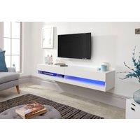 GFW Galicia 180cm Wall TV Unit with LED in White