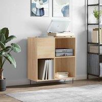 Berkfield Home Record Cabinet Sonoma Oak 84.5x38x89 cm Engineered Wood in Brown