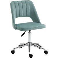 VINSETTO Swivel Office Chair Velvet Fabric Scallop Shape Computer Desk Chair in Green