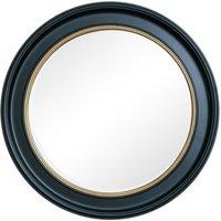 Melody Maison Large Round Black & Gold Wall Mirror - 80cm X 80cm | Size: 80 cm X 80 cm