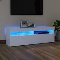 Berkfield Home TV Cabinet with LED Lights White 120x35x40 cm | Size: 120 x 35 x 40 cm