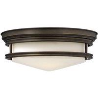 Netlighting Hadley 3 Light Semi Flush Ceiling Light Oil Rubbed Bronze E27 in Brown