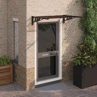 Berkfield Home Door Canopy Black 122x90 cm Polycarbonate
