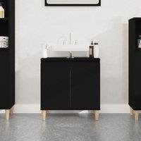Berkfield Home Sink Cabinet Black 58x33x60 cm Engineered Wood | Size: 58 x 33 x 60 cm