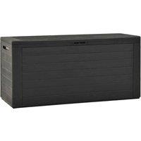 Berkfield Home Garden Storage Box Anthracite 116x44x55 cm in Black | Size: 116 x 44 x 55 cm