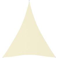 Berkfield Home Sunshade Sail Oxford Fabric Triangular 5x7x7 m Cream in Beige
