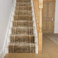 runrug Berber Afrikans Stair Carpet Runner in Light Sand | Size: 70 cm x 450 cm