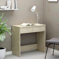 Berkfield Home Desk Sonoma Oak 80x40x75 cm Engineered Wood in Brown | Size: 80 x 40 x 75 cm