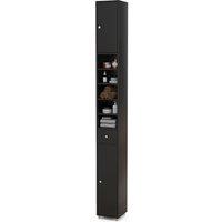 Costway Bathroom Tall Cabinet Slim Freestanding Storage Organizer Cupboard With 2 Doors in Black