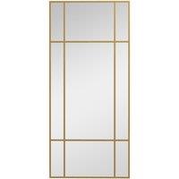 HOMCOM 110 x 50cm Wall Mirror Metal Frame Vanity Mirror for Living Room in Gold | Size: 110 x 50 cm