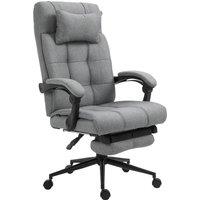 VINSETTO Ergonomic Office Chair Adjustable Height Rolling Swivel with Armrest in Light Grey