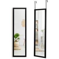 Costway Full Length Mirror Full Body Over the Door Dressing Mirror Door & Wall Hanging in Black