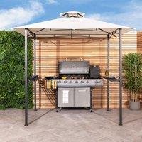 Charles Bentley 8 X 5Ft Steel Grill Gazebo Outdoor Tent Shelter in Beige