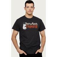 Moomin Men's pappa Drinking Philosophical Thinker T-Shirt in Black | Size: XL