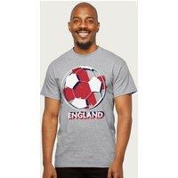Coto7 Men's England World Cup Football Shadow T-Shirt in Mid Grey | Size: Large