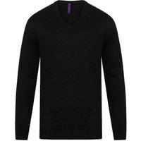 Henbury Men's Acrylic V Neck Sweatshirt in Navy | Size: 3XL