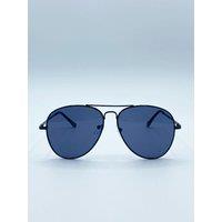 SVNX Men's Black Aviator with Black Lenses