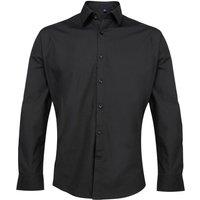Premier Men's Supreme Poplin Formal Shirt in Black | Size: 17.5 in