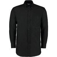Kustom Kit Men's Oxford Classic Long-Sleeved Shirt in Black | Size: 23 inches