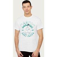 Moomin Men's Best Pappa Hugging troll Teal Text T-Shirt in White | Size: XL