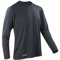Spiro Men's Performance Long-Sleeved T-Shirt in Black | Size: Large
