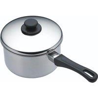 KitchenCraft Stainless Steel Extra Deep Saucepan & Lid 20cm in Silver