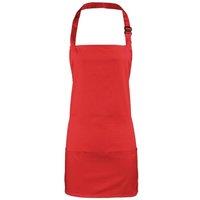 Premier Colours 2 in 1 Full Apron in Red