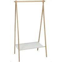 idooka Bamboo Adult Clothes Rack Textile Shelf Lightweight Foldable in Natural