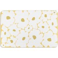 Yellow Flower White Stone Non Slip Bath Mat