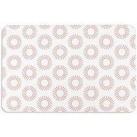 Sun Pattern White Stone Non Slip Bath Mat