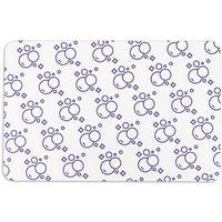 Bubbles White Stone Non Slip Bath Mat