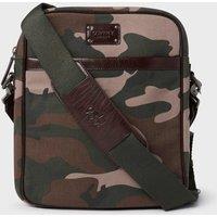 OSPREY LONDON Men's The Maverick Small Canvas & Leather Messenger Bag in Green