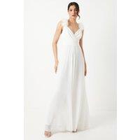 Corsage Detail Chiffon A Line Wedding Dress