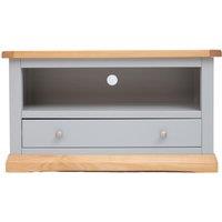 Cabinet Bits Bomporto Light Grey 1 Drawer TV Cabinet Chrome Knob