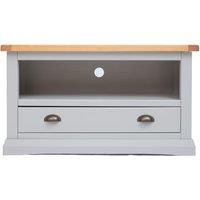 Cabinet Bits Loreo Light Grey 1 Drawer TV Cabinet Brass Cup Handle