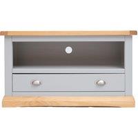 Cabinet Bits Bomporto Light Grey 1 Drawer TV Cabinet Chrome Cup Handle