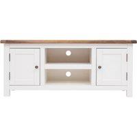 Cabinet Bits Lovere Off-White 2 Door TV Cabinet Brass Knob