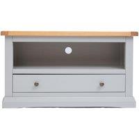 Cabinet Bits Loreo Light Grey 1 Drawer TV Cabinet Brass Knob