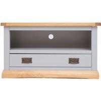 Cabinet Bits Bomporto Light Grey 1 Drawer TV Cabinet Brass Drop Handle