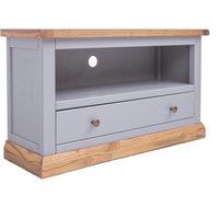 Cabinet Bits Biccari Grey 1 Drawer TV Cabinet Brass Knob