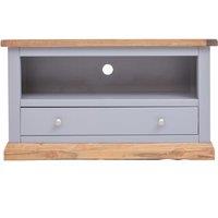 Cabinet Bits Biccari Grey 1 Drawer TV Cabinet Chrome Knob