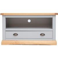Cabinet Bits Bomporto Light Grey 1 Drawer TV Cabinet Brass Cup Handle