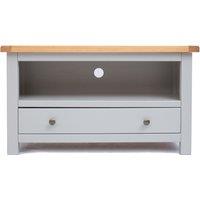 Cabinet Bits Argenta Light Grey 1 Drawer TV Cabinet Brass Knob