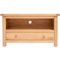 Cabinet Bits Lugo Waxed 1 Drawer TV Cabinet Wood Knob in Light Brown