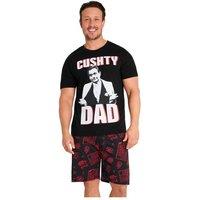 Only Fools and Horses Men's Summer Short Sleeve Pyjama Set in Black | Size: Medium